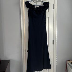 Aqua navy blue evening gown, size 12
